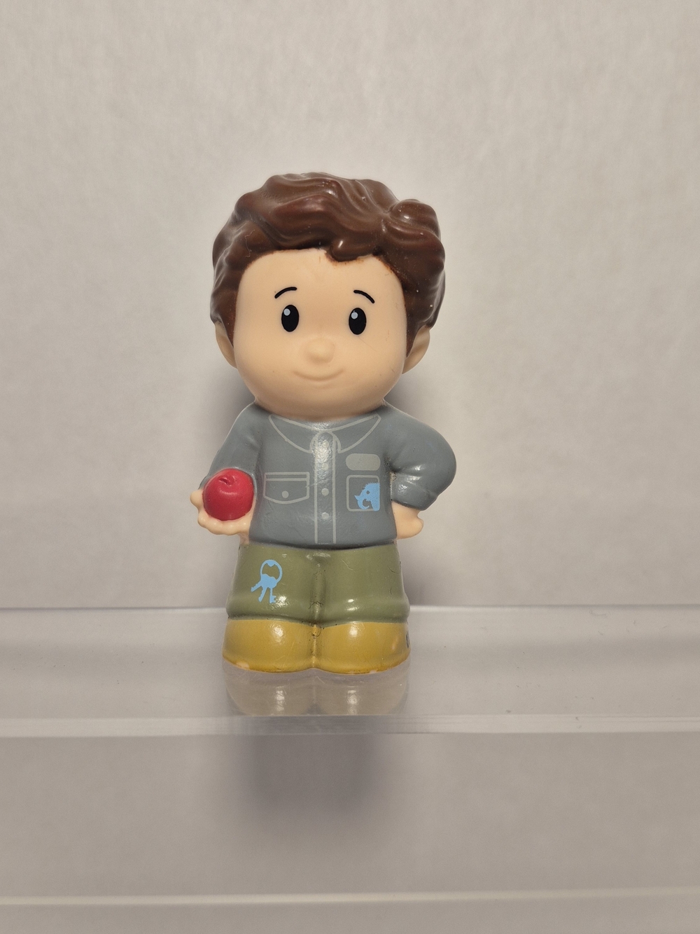Fisher Price Little People Zookeeper Man Boy W/ Apple For Big Zoo Animals